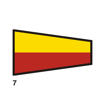 Gran Pavese flags, 7 flag clipart