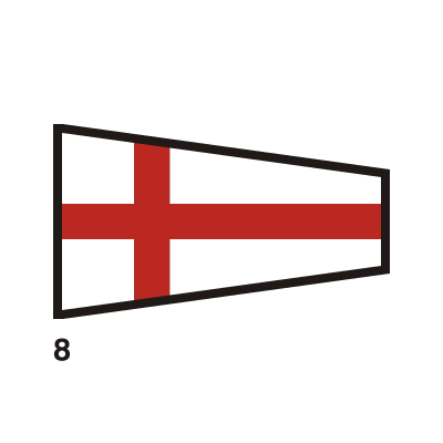 Gran Pavese flags, 8 flag clipart
