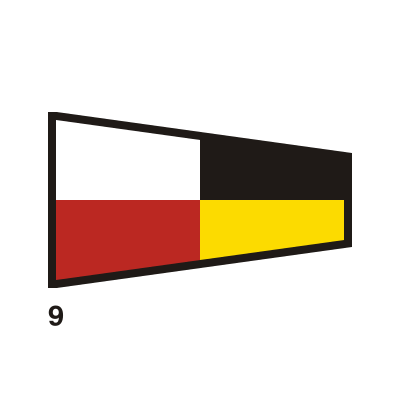 Gran Pavese flags, 9 flag clipart
