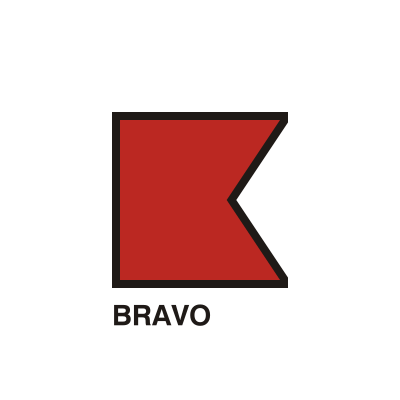 Gran Pavese flags, Bravo flag clipart