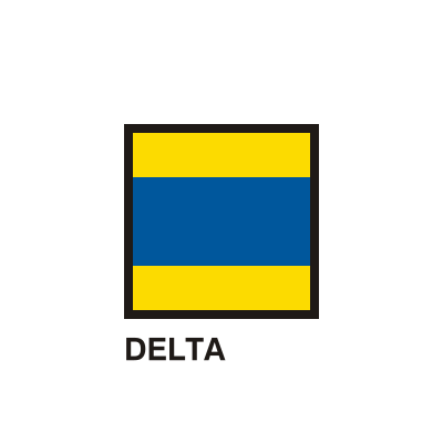 Gran Pavese flags, Delta flag clipart