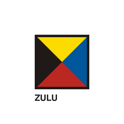 Gran Pavese flags, Zulu flag clipart