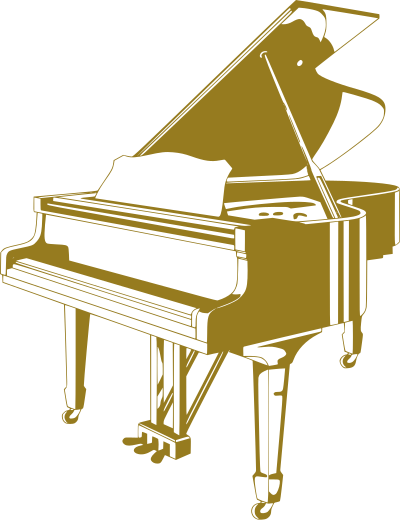 Grand piano reduced size clipart
