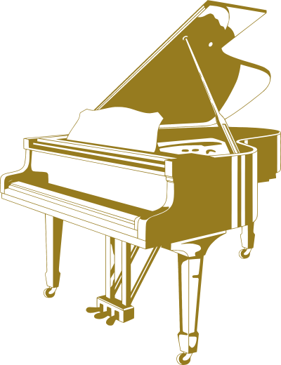 Grand piano uni color clipart
