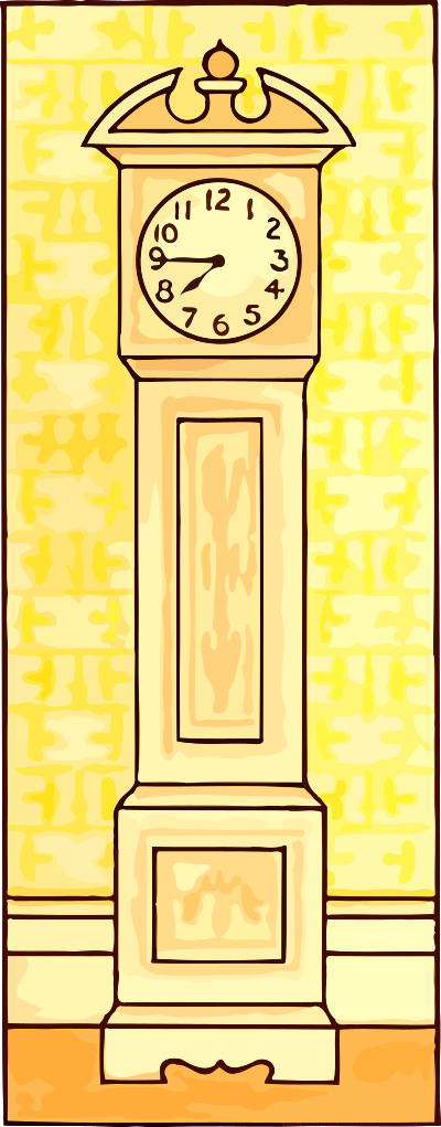 Grandfather clock clipart