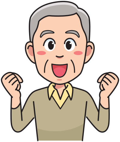 Grandfather - full of energy clipart