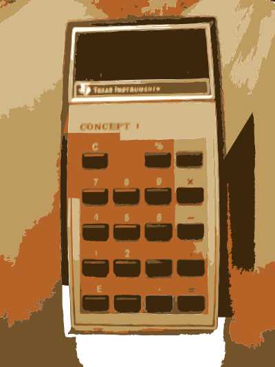 Grandma old TI Calculator clipart