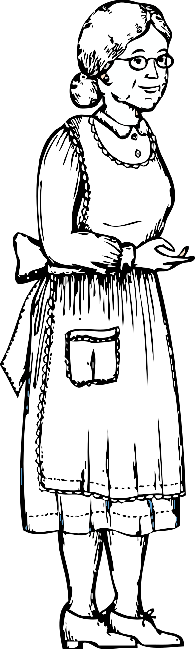 Grandma - outline clipart