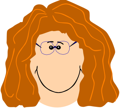 Grandma with spectacles clipart