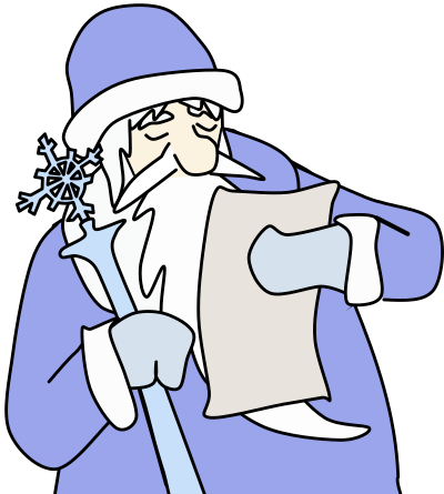 Grandpa frost - Colour clipart