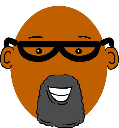 Grandpa with dark skin clipart