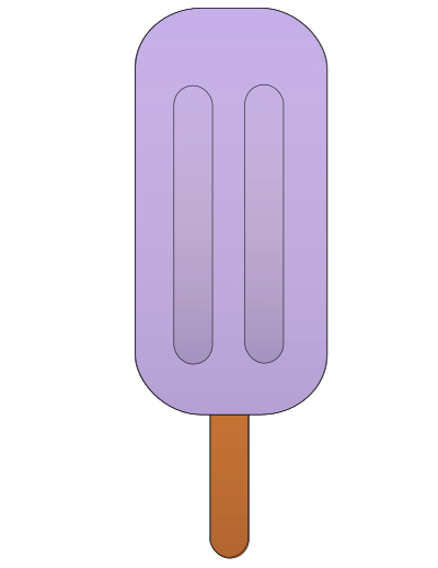 Grape popsicle. clipart