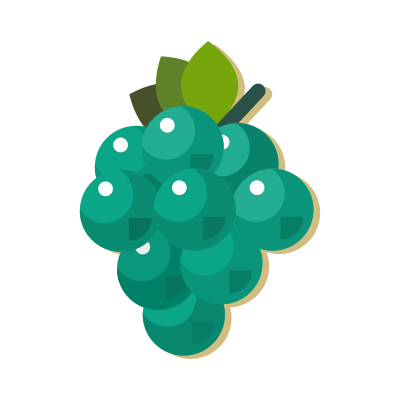 Grapes color icon clipart