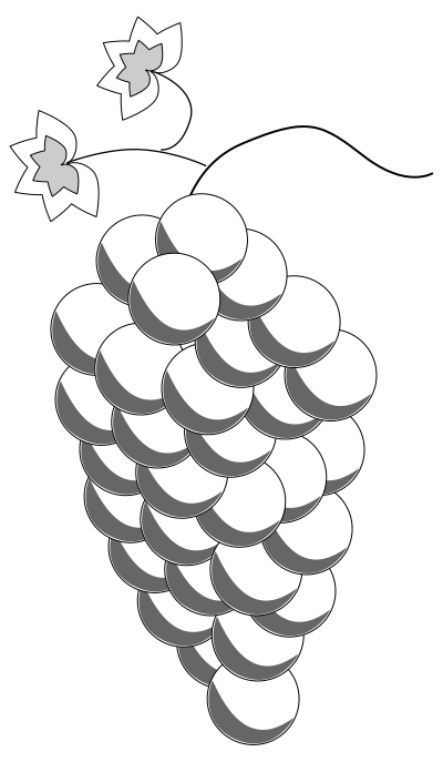 Grapes Line Art clipart
