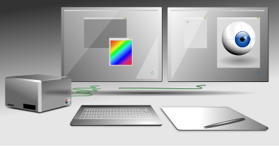 Graphic workstation clipart