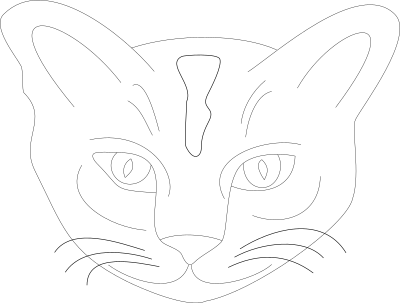 Graphite cat clipart