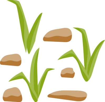 Grass and Rocks clipart