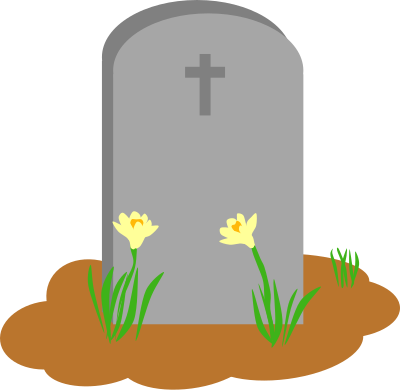 Gravesite in Spring clipart