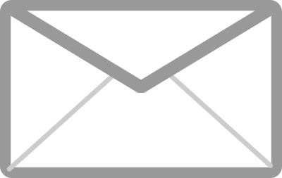 Gray and White Mail Icon clipart