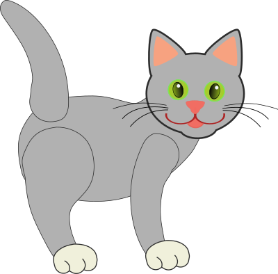 Gray Cat clipart