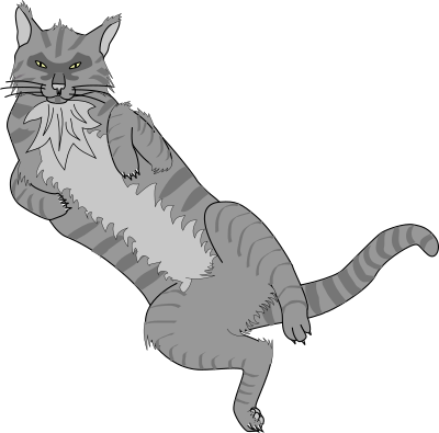 Gray cat clipart