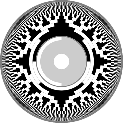 Gray-Code as Compact Disk Label clipart