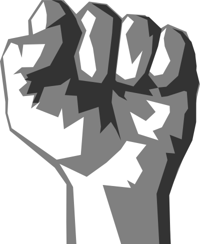 Gray fist clipart