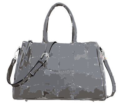 Gray handbag no logo clipart