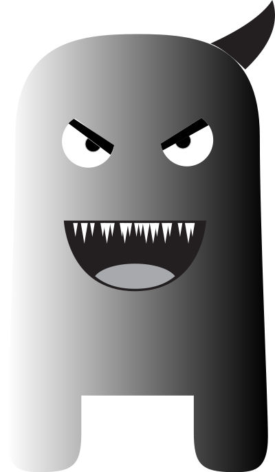 Gray Monster clipart