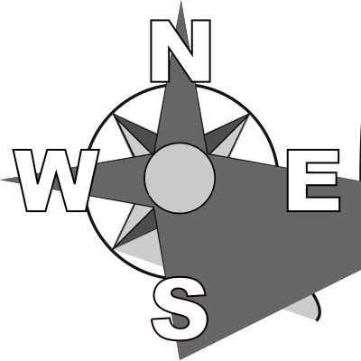 Gray wind rose clipart