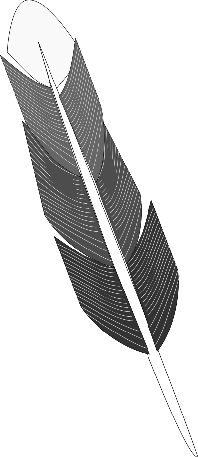 Grayscale Feather clipart