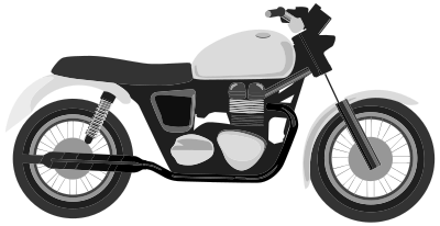 Grayscale Motorcycle clipart