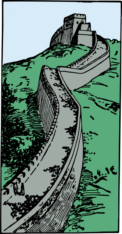 Great Wall of China - Colour clipart