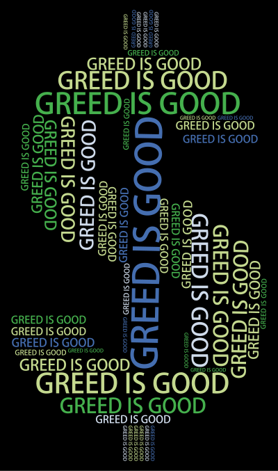Greed Word Cloud clipart