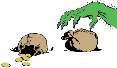 Greedy Hand - Colour clipart