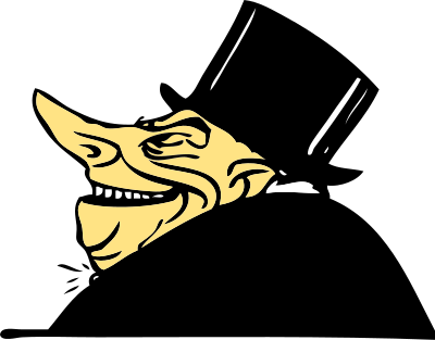 Greedy man clipart