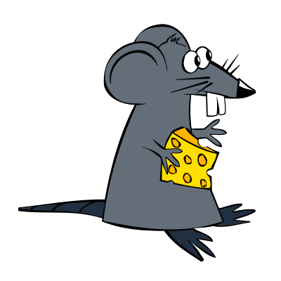 Greedy rat clipart