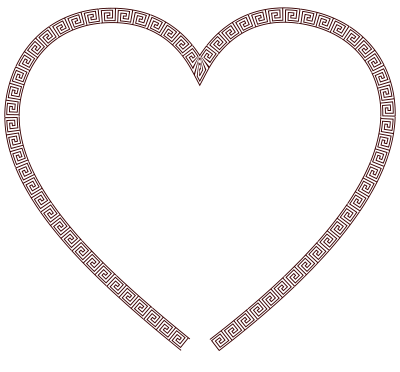 Greek Border Heart clipart