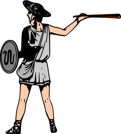 Greek Slinger - Colour Version clipart