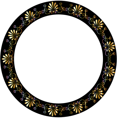 Greek Vignette Frame Chromatic clipart