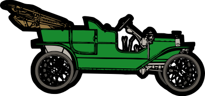 Green 1910 Model-T clipart