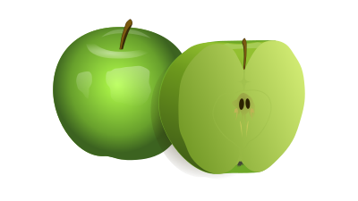 Green apple clipart