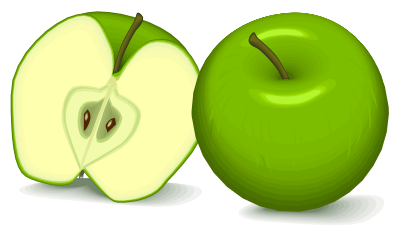 Green apples clipart