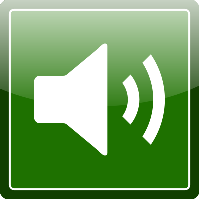 Green audio icon clipart