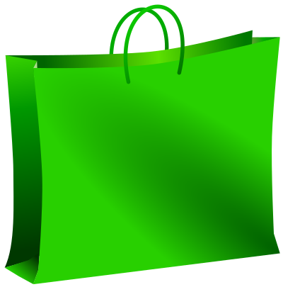 Green bag clipart