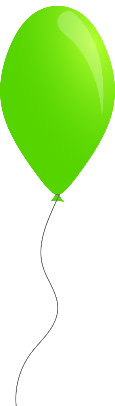 Green balloon clipart