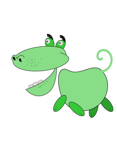 Green beast clipart
