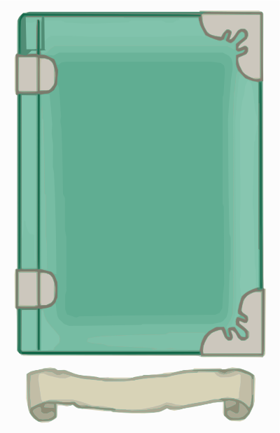 Green book template clipart