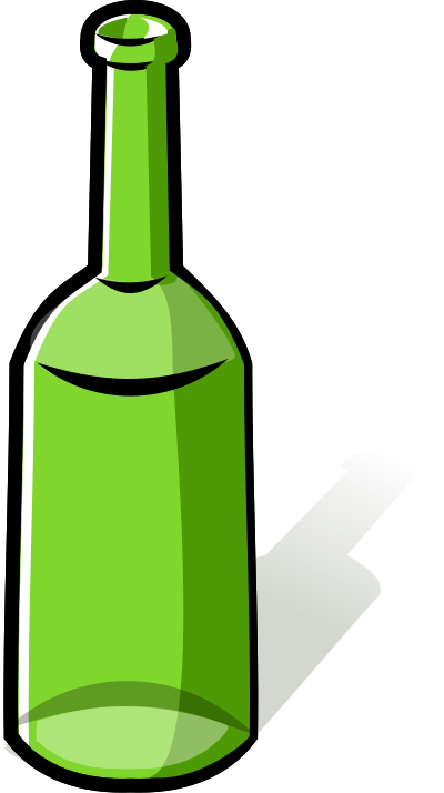 Green bottle clipart