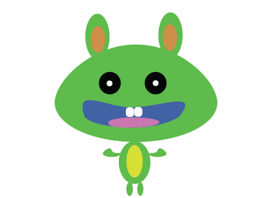 Green Bunny clipart